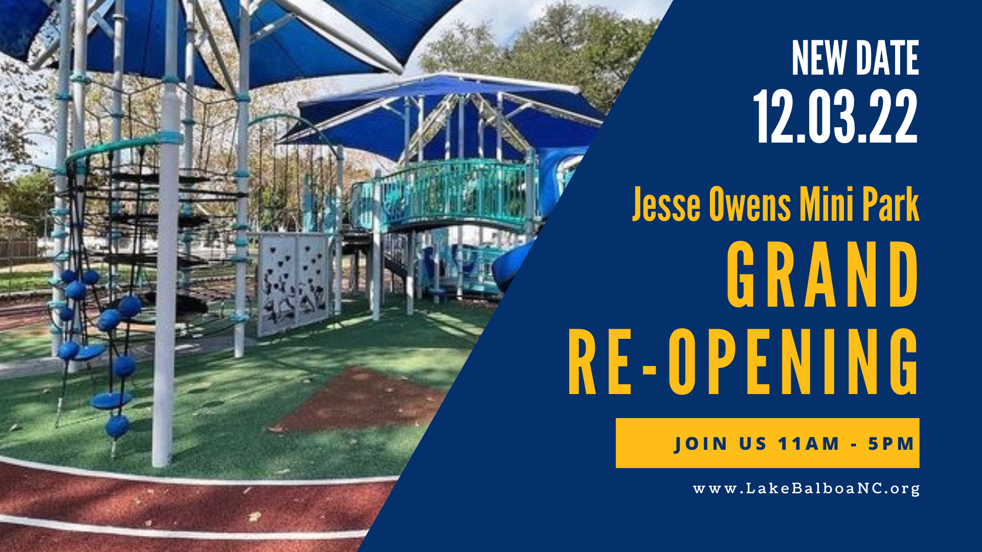 Jesse Owens Park Grand Re-Opening Facebook Event Cover Updated 10-24-22