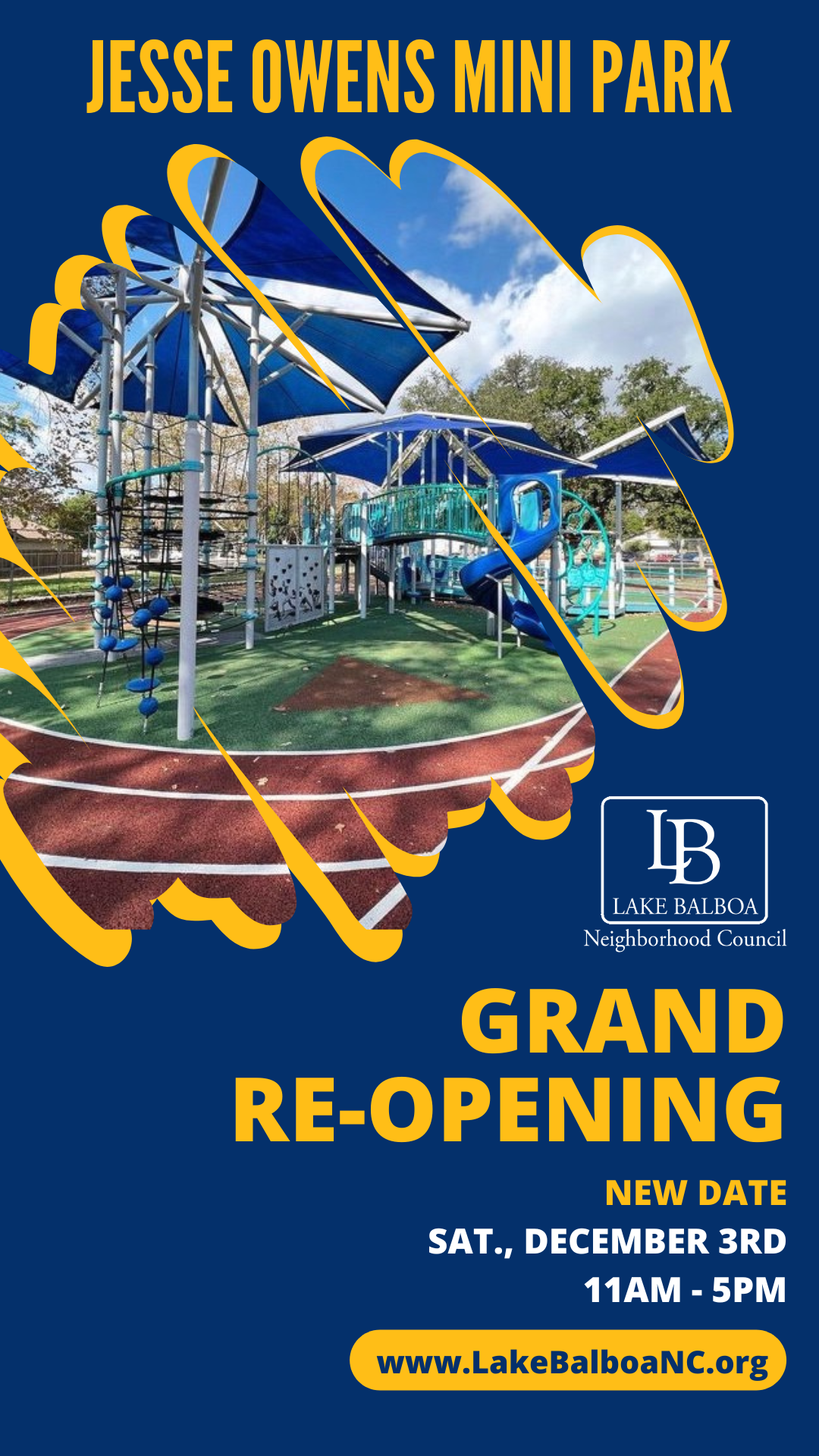 Jesse Owens Park Grand Re-Opening Instagram Story Updated 10-24-22